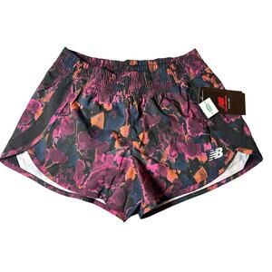 New Balance Shorts Womens S‎ Multicolor Printed 3In Short Running Workout NEW